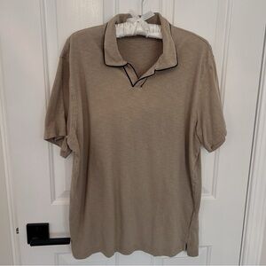 J.Crew Garment-dyed johnny-collar polo shirt in tipped slub cotton